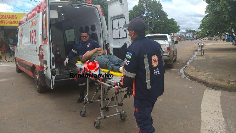 INVADIU: Casal fica ferido após acidente envolvendo moto e caminhonete INVADIU: Casal fica ferido após acidente envolvendo moto e caminhonete