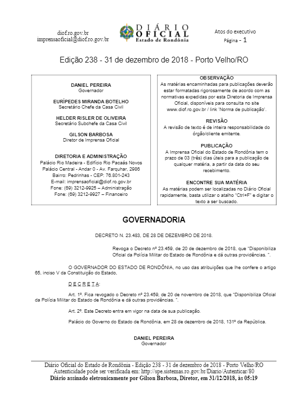 Ex-governador determinou exoneração de 2.013 comissionados em RO; confira lista Ex-governador determinou exoneração de 2.013 comissionados em RO; confira lista