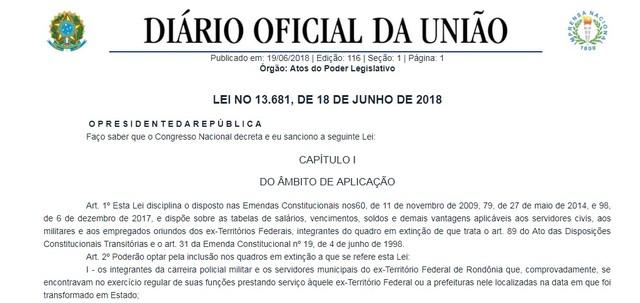 TCU determina que Governo Federal não conclua inclusão de servidores de RO na União TCU determina que Governo Federal não conclua inclusão de servidores de RO na União
