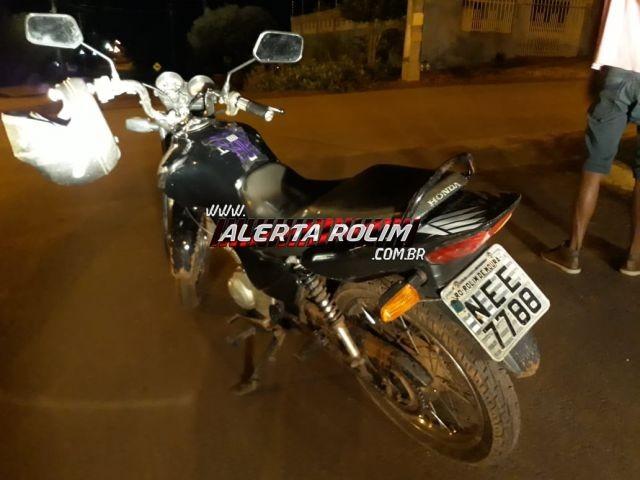 Rolim de Moura – Suspeito é preso pela equipe do Patamo da PM com moto adulterada