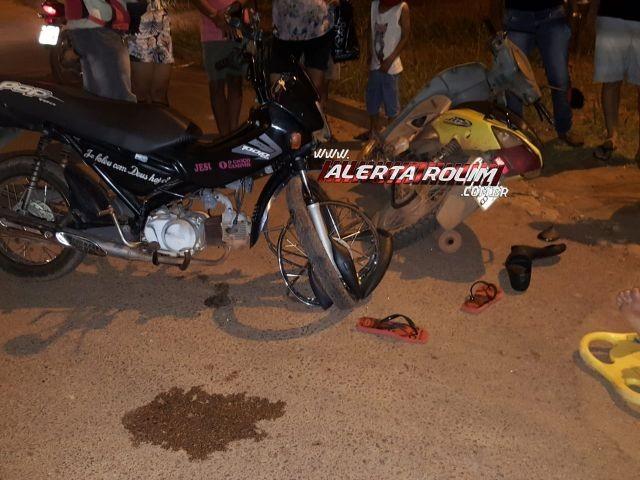 Rolim de Moura – Duas motos colidem em cruzamento do Bairro São Cristóvão nesta noite de sábado Rolim de Moura – Duas motos colidem em cruzamento do Bairro São Cristóvão nesta noite de sábado