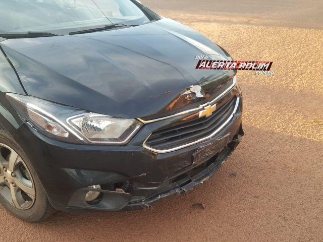 Rolim de Moura- Motociclista fica ferido ao ser atingido por carro no Centro da cidade