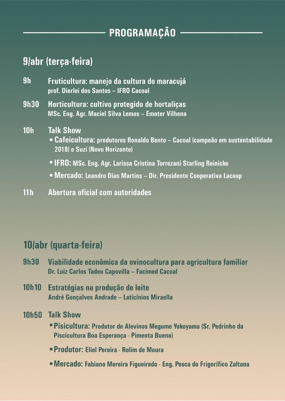 Rolim de Moura - 4ª rodada de negócios da Zona da Mata acontece em abril Rolim de Moura - 4ª rodada de negócios da Zona da Mata acontece em abril