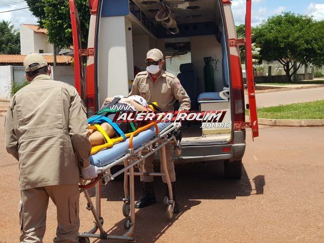 Rolim de Moura - Gestante fica ferida após colidir moto em carro que avançou a via no Bairro Boa Esperança Rolim de Moura - Gestante fica ferida após colidir moto em carro que avançou a via no Bairro Boa Esperança