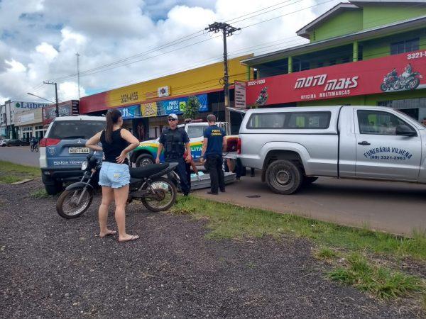 Carreta passa sobre motociclista no Centro de Vilhena Carreta passa sobre motociclista no Centro de Vilhena