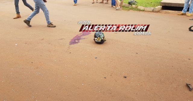 Rolim de Moura – Motociclista morre após grave acidente de trânsito no cruzamento da Rua Barão de Melgaço com Avenida São Paulo; Assista ao vídeo da colisão