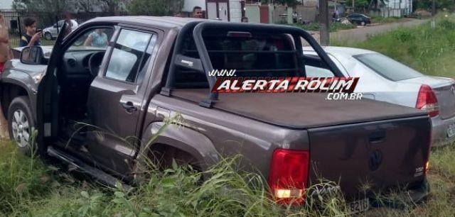 Rolim de Moura – Camionete avança via e colide em carro de passeio no Bairro Planalto Rolim de Moura – Camionete avança via e colide em carro de passeio no Bairro Planalto