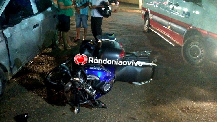 INVADIU: Motociclista fica em estado grave após colisão entre três veículos INVADIU: Motociclista fica em estado grave após colisão entre três veículos