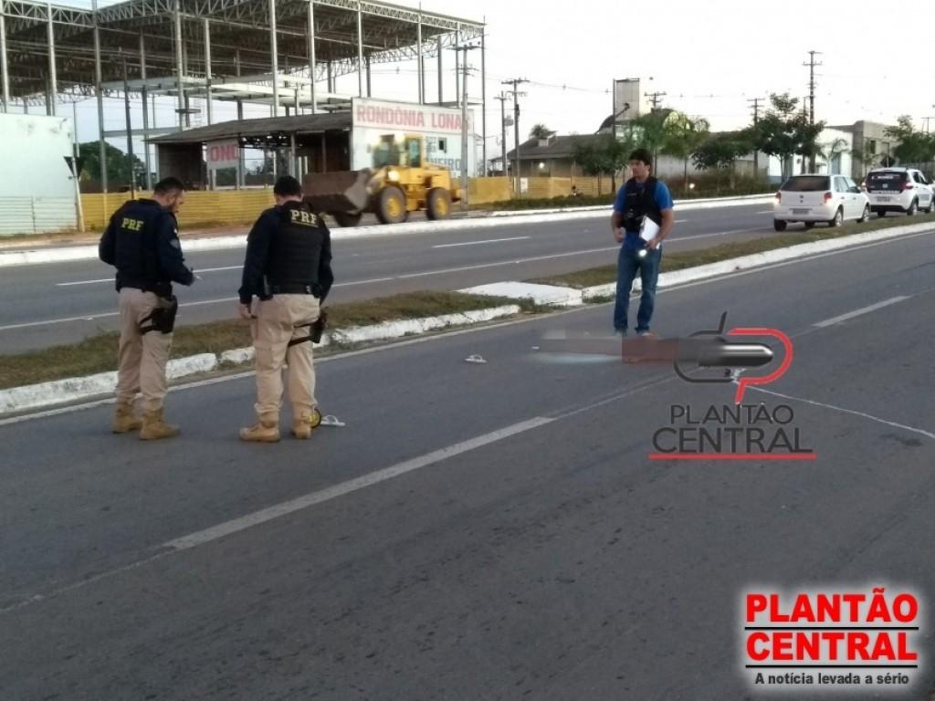 Jovem morre atropelado na marginal da BR 364 em Ji-Paraná 