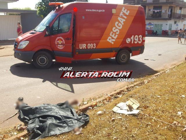Rolim de Moura – Urgente! Acidente entre carro e moto resulta em uma vítima fatal