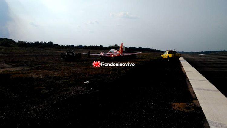 PNEU ESTOUROU: Aeronave do Corpo de Bombeiros sai da pista no aeroporto de Porto Velho PNEU ESTOUROU: Aeronave do Corpo de Bombeiros sai da pista no aeroporto de Porto Velho