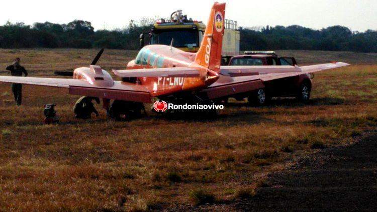 PNEU ESTOUROU: Aeronave do Corpo de Bombeiros sai da pista no aeroporto de Porto Velho PNEU ESTOUROU: Aeronave do Corpo de Bombeiros sai da pista no aeroporto de Porto Velho