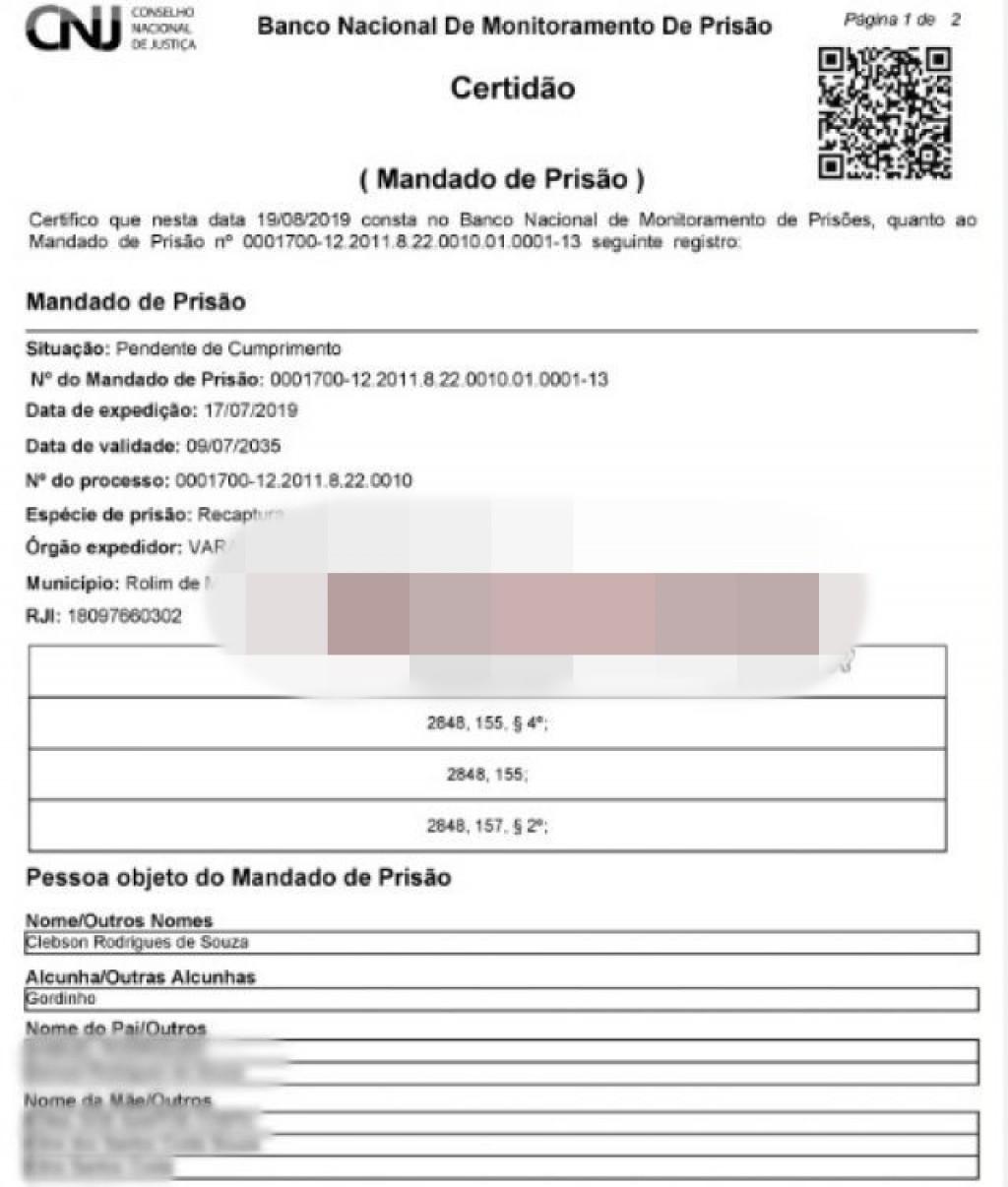 Foragido do Semiaberto é recapturado em Rolim de Moura