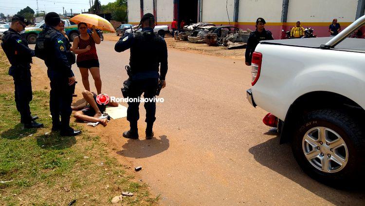 Apenado embriagado se envolve em acidente após roubar moto da sobrinha