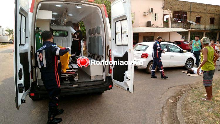 LESIONADA: Ciclista na contramão é atropelada por carro em cruzamento da capital LESIONADA: Ciclista na contramão é atropelada por carro em cruzamento da capital