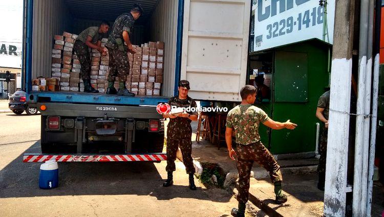 Exército recolhe quase um milhão de munições apreendidas em loja na capital Exército recolhe quase um milhão de munições apreendidas em loja na capital