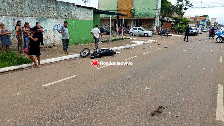 Motociclista sofre fratura exposta nas duas pernas em acidente com viatura da PM Motociclista sofre fratura exposta nas duas pernas em acidente com viatura da PM