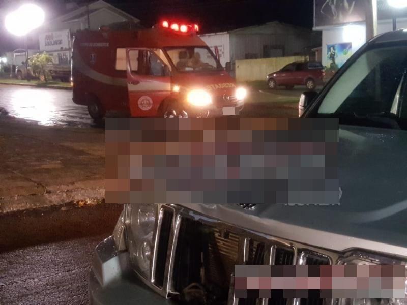 Rolim de Moura – Colisão entre carro e moto resulta em uma vítima ferida no Centro da cidade