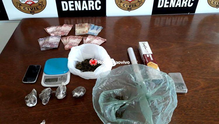 Jovem é preso pelo Denarc suspeito de tráfico de drogas na Capital Jovem é preso pelo Denarc suspeito de tráfico de drogas na Capital