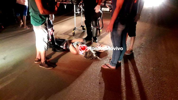 Mulher sofre acidente após mototaxista fazer retorno próximo de condomínio Mulher sofre acidente após mototaxista fazer retorno próximo de condomínio