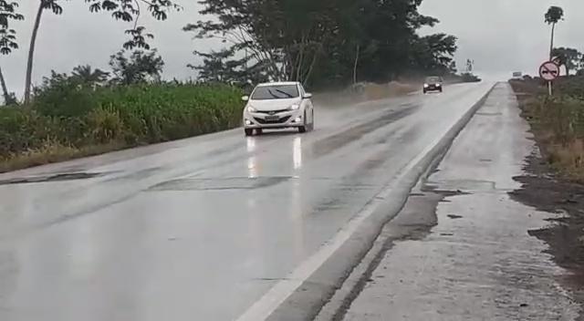Caminhão tomba na BR-364 após motorista sair da pista para não bater