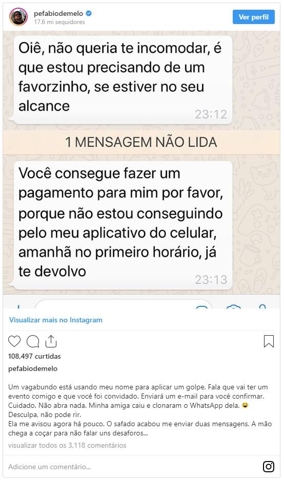 Padre Fábio de Melo é vítima de golpe: Padre Fábio de Melo é vítima de golpe: