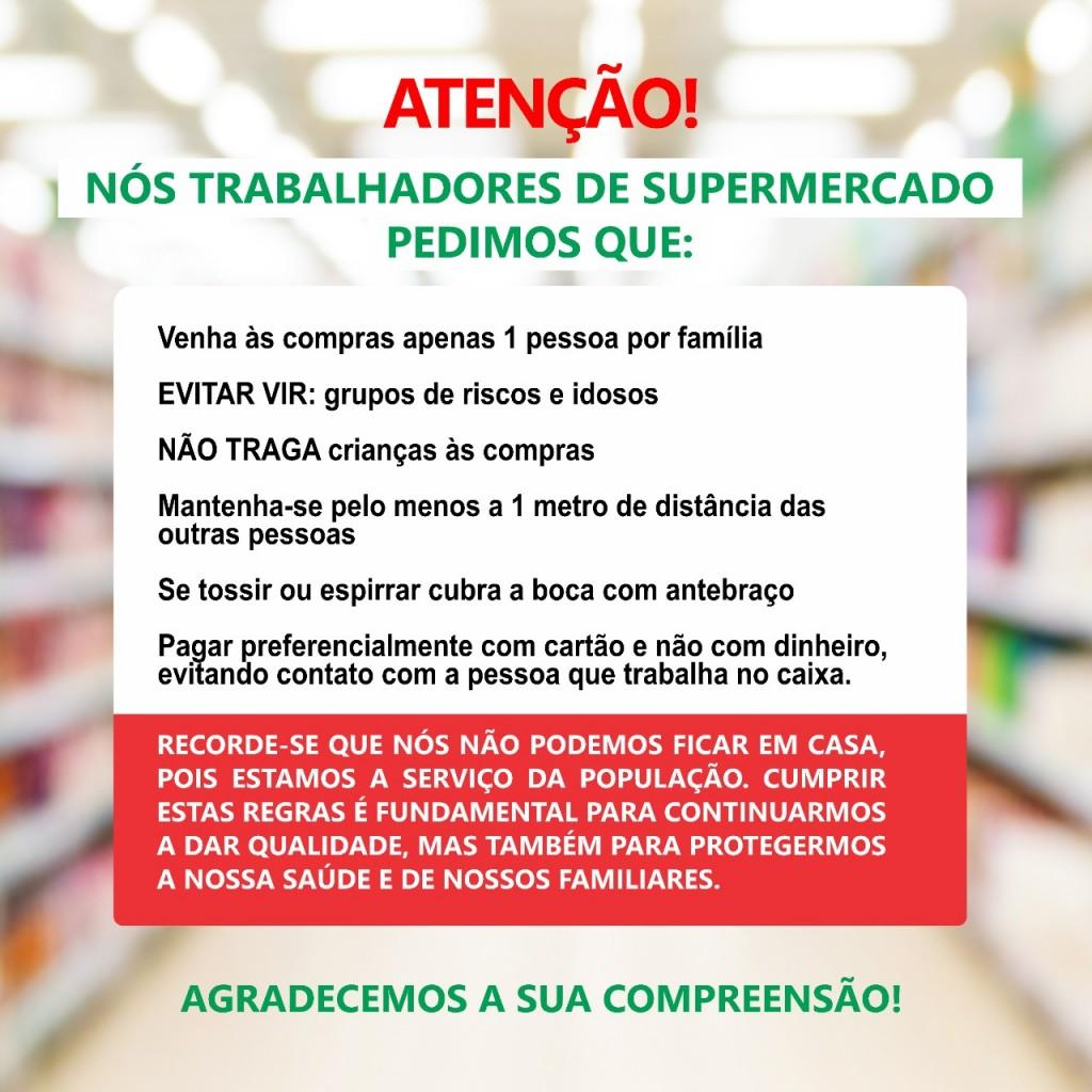 Supermercados de Rolim de Moura continuarão abertos, mas pedem que evitem aglomerações Supermercados de Rolim de Moura continuarão abertos, mas pedem que evitem aglomerações