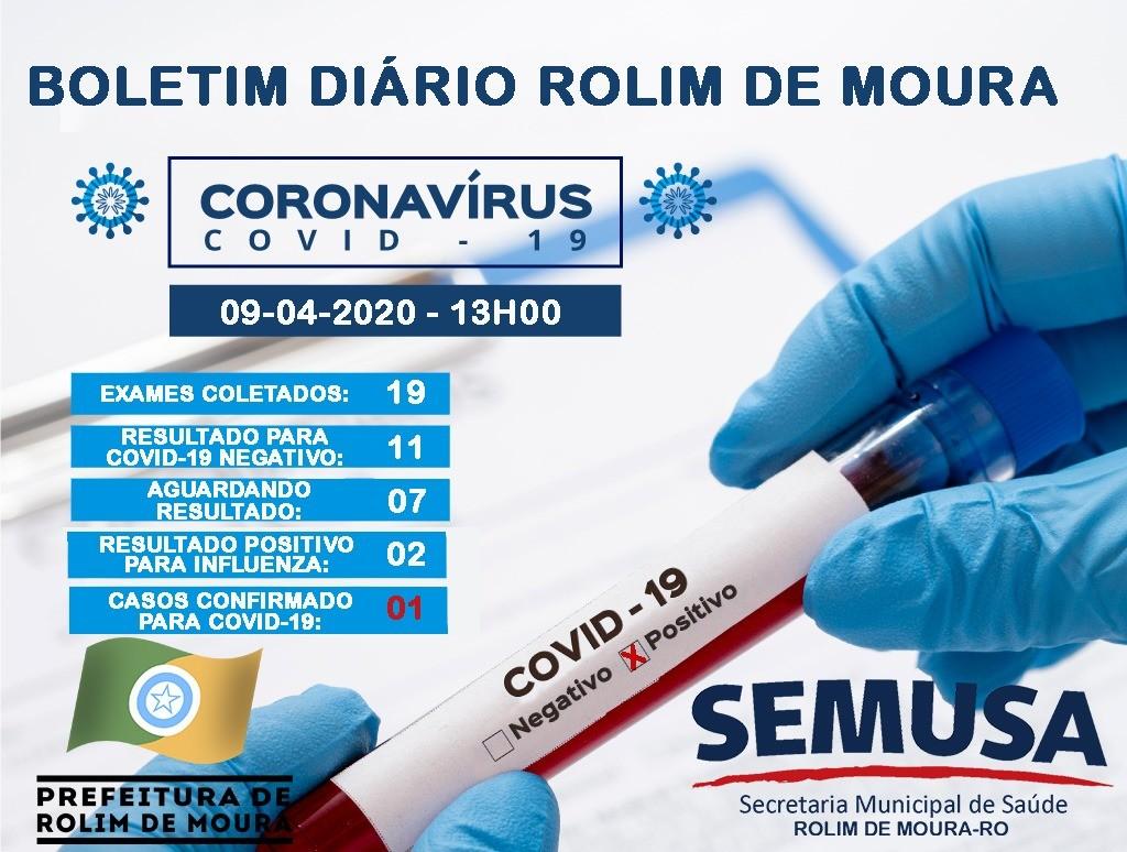Semusa divulga boletim desta quinta-feira sobre coronavírus em Rolim de Moura Semusa divulga boletim desta quinta-feira sobre coronavírus em Rolim de Moura