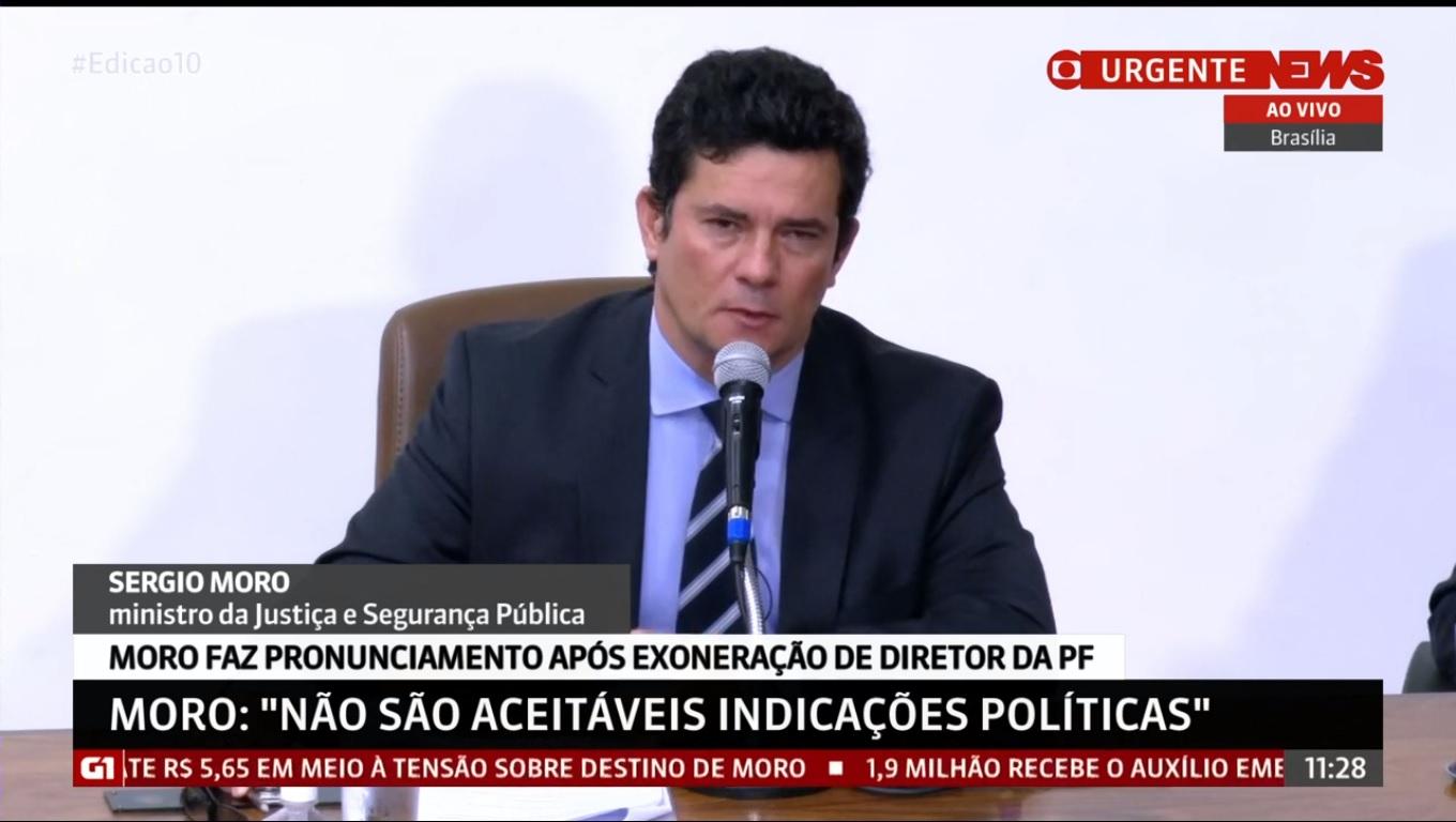 Acabou: Sergio Moro anuncia sua demissão do governo Bolsonaro Acabou: Sergio Moro anuncia sua demissão do governo Bolsonaro
