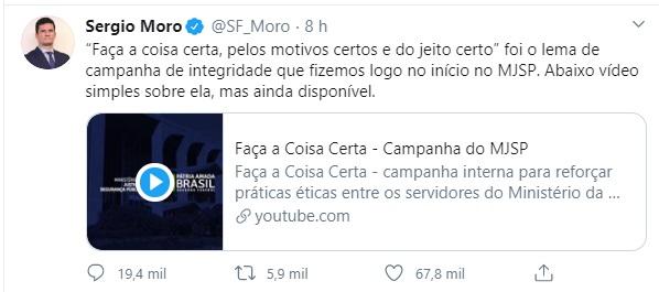 Bolsonaro e Moro discutem no Twitter sobre quem defendeu quem durante as crises do governo Bolsonaro e Moro discutem no Twitter sobre quem defendeu quem durante as crises do governo