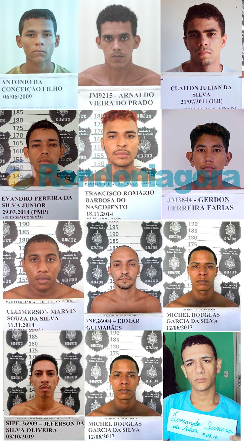 Divulgada lista de foragidos que fugiram do presídio de Porto Velho