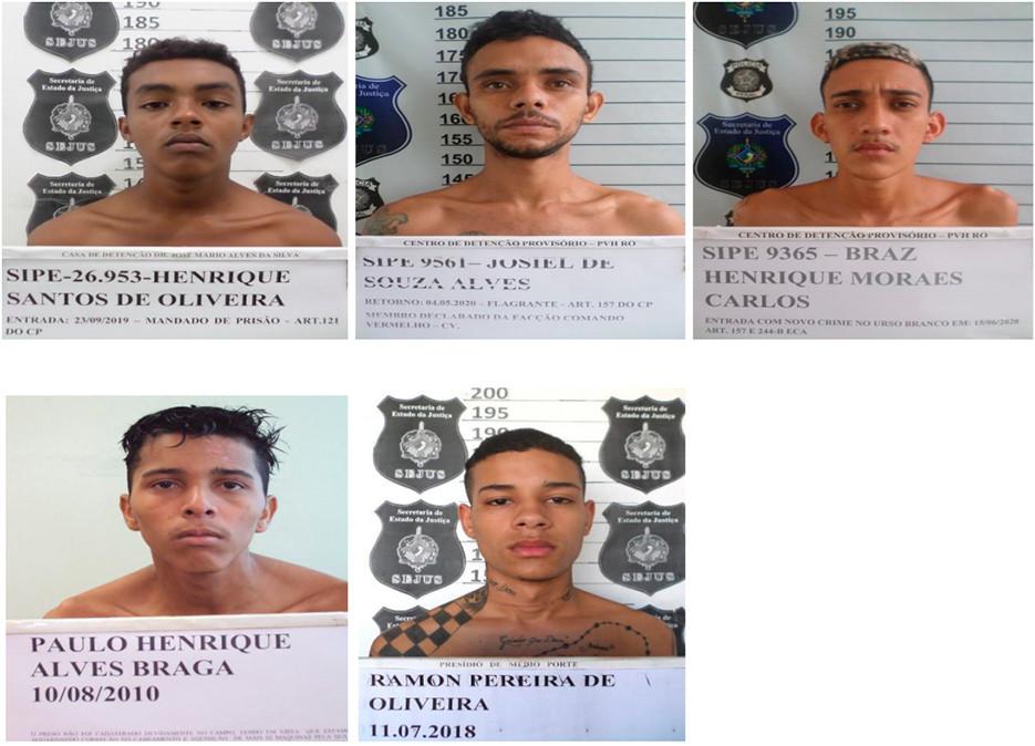 Cinco presidiários fogem de Presídio Urso Branco em Porto Velho; veja fotos Cinco presidiários fogem de Presídio Urso Branco em Porto Velho; veja fotos