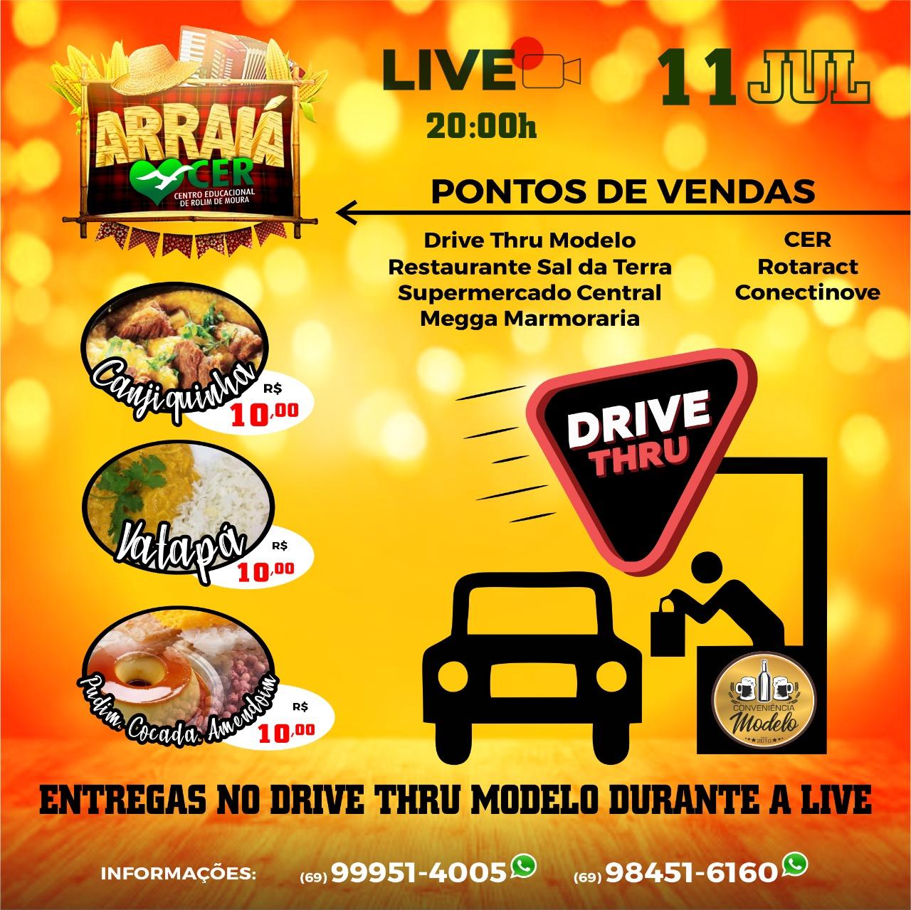Tudo pronto para a Live Arraiá do CER, que acontece neste sábado e contará com várias atrações Tudo pronto para a Live Arraiá do CER, que acontece neste sábado e contará com várias atrações
