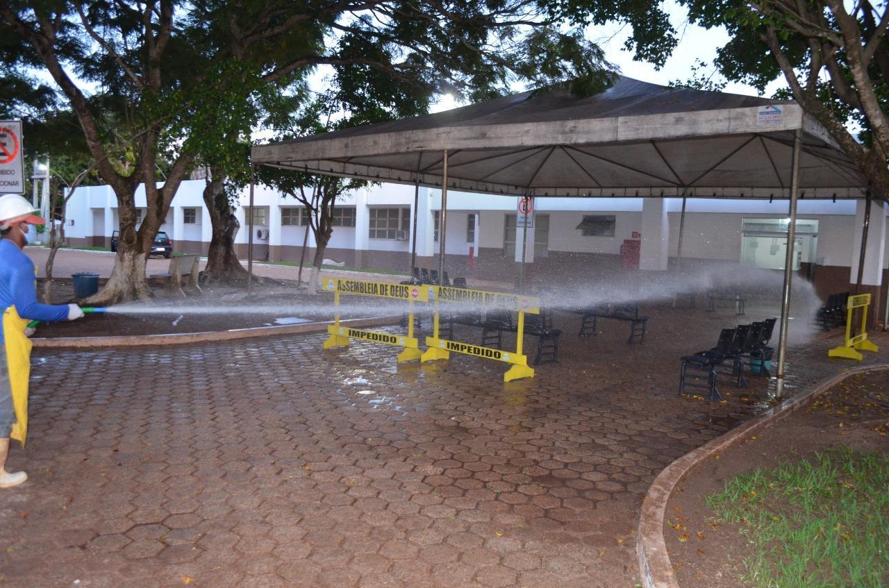 Prefeitura fará desinfecção em locais de grandes aglomerações a partir desta quarta em Rolim de Moura