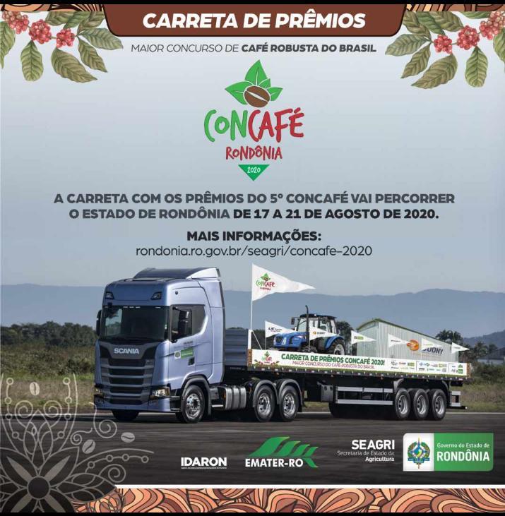 Carreta de Prêmios do 5º Concafé percorre as ruas de Rolim de Moura Carreta de Prêmios do 5º Concafé percorre as ruas de Rolim de Moura