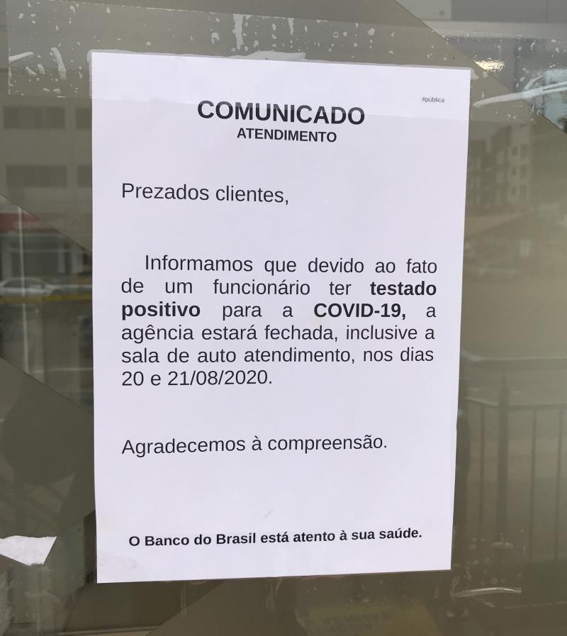 Agência do Banco do Brasil de Rolim de Moura fecha após funcionário testar positivo para covid-19 Agência do Banco do Brasil de Rolim de Moura fecha após funcionário testar positivo para covid-19