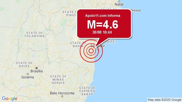 Em 24h, Bahia registra dois tremores de terra de magnitude 4,6 e 2,7 neste domingo; veja vídeos