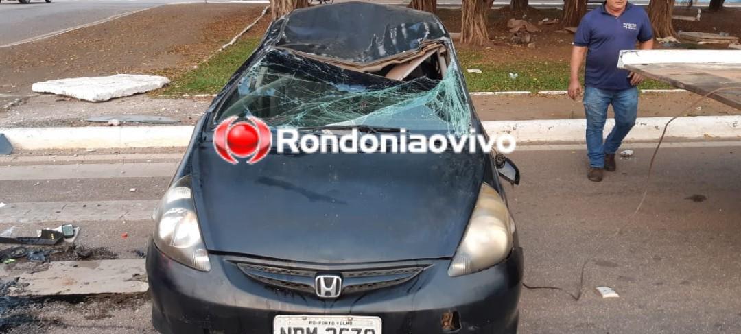 Motorista inabilitado provoca capotamento em Porto Velho Motorista inabilitado provoca capotamento em Porto Velho