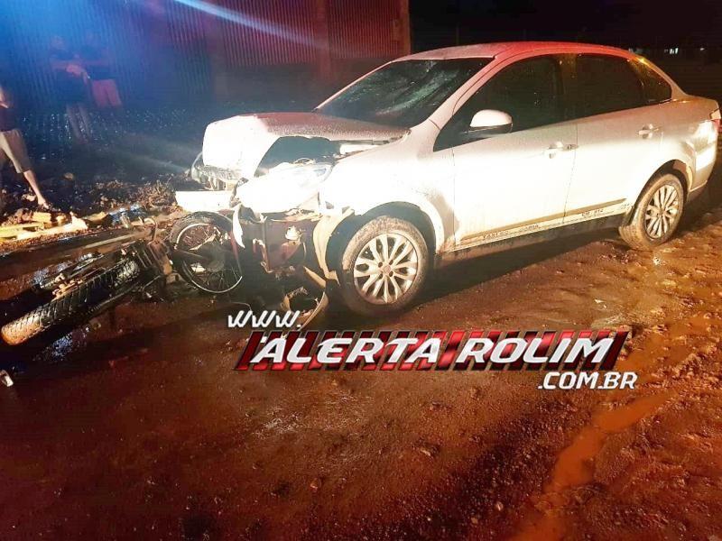 Motociclista fica em estado grave após colidir contra táxi, em Rolim de Moura Motociclista fica em estado grave após colidir contra táxi, em Rolim de Moura