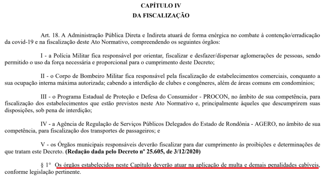 Imagem que circula nas redes sociais sobre decreto que permite aplicação de multa é FALSO