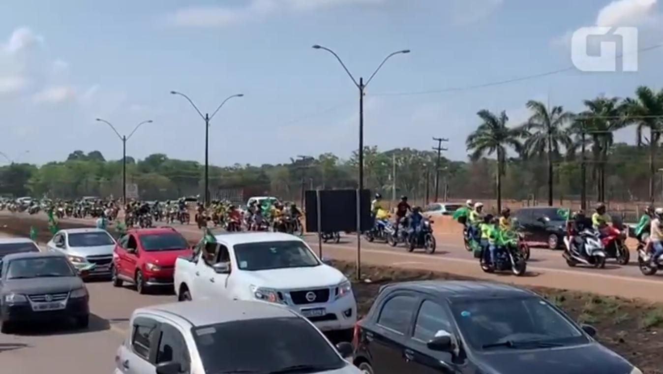 Atos a favor de Bolsonaro são registrado em três municípios de Rondônia Atos a favor de Bolsonaro são registrado em três municípios de Rondônia