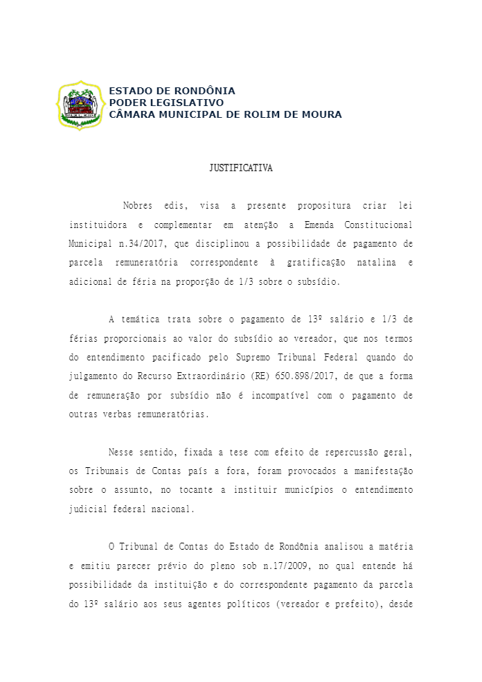 Rolim de Moura: Em sessão extraordinária que durou 3 minutos, Câmara aprova gratificação natalina e 13º para vereadores e prefeito