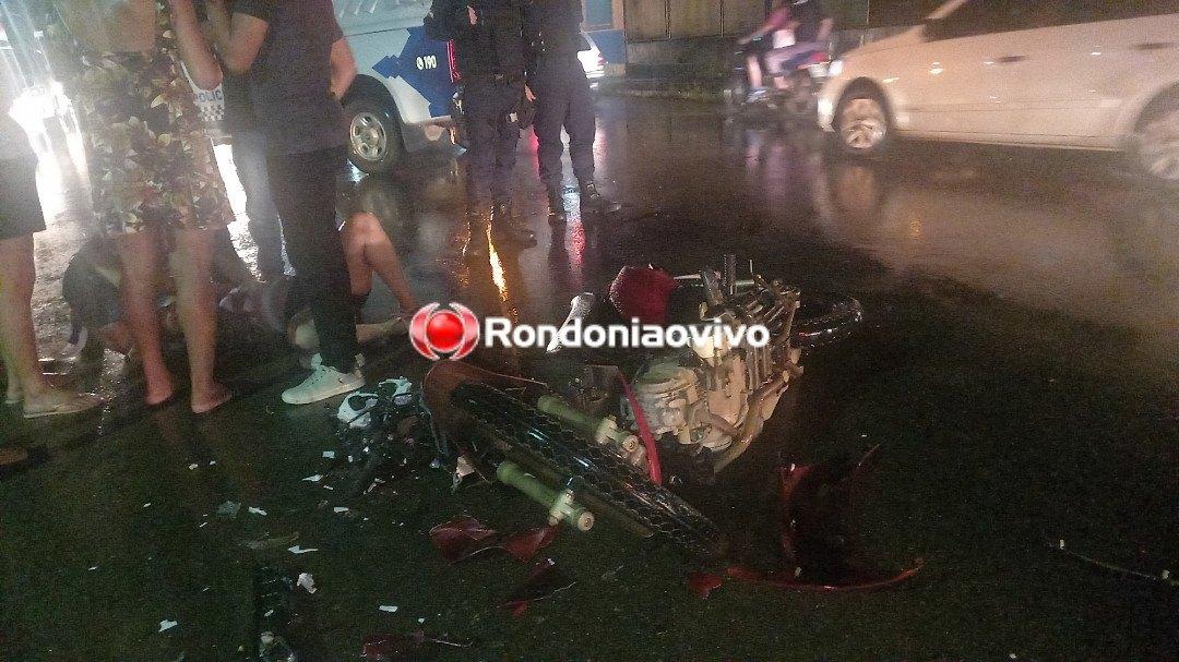 Motociclista morre após acidente e mulher fica em estado grave