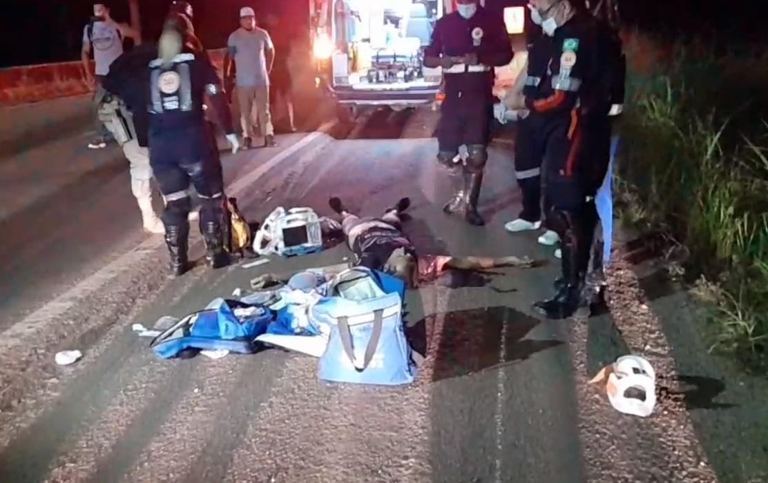 Motorista foge após atropelar e matar ciclista na BR-364 em Porto Velho; veja o vídeo