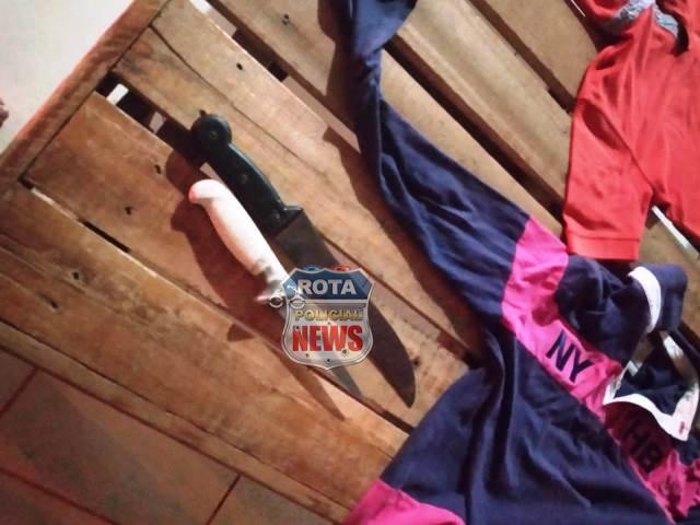 Polícia Militar prende homem que estuprou mulher e ameaçou bebê com facão em Vilhena; veja o vídeo