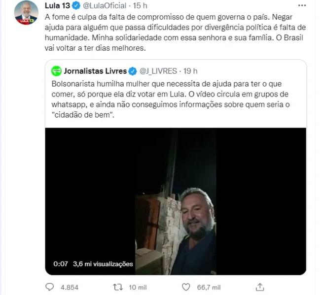 Empresário nega marmita a eleitora de Lula e caso repercute nas internet; Ele recebeu mais de R$ 5 mil de auxílio emergencial e responde a processos na Justiça Empresário nega marmita a eleitora de Lula e caso repercute nas internet; Ele recebeu mais de R$ 5 mil de auxílio emergencial e responde a processos na Justiça
