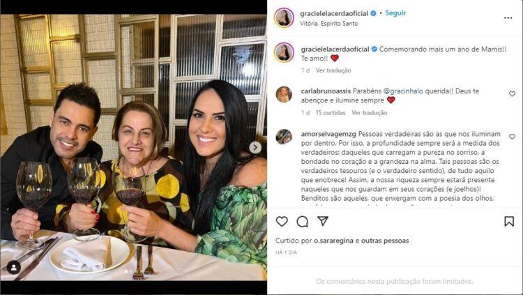 Zezé surge ao lado da sogra em momento raríssimo, Graciele fala de situação e expõe: “Mais um” Zezé surge ao lado da sogra em momento raríssimo, Graciele fala de situação e expõe: “Mais um”