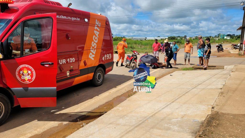 Acidente entre Honda Biz e caminhão em Ji-Paraná ceifa a vida de mulher grávida de 7 meses 