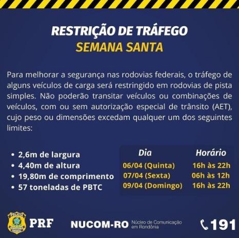 FISCALIZAÇÃO: Operação Semana Santa é iniciada pela PRF nesta quinta-feira (06) 