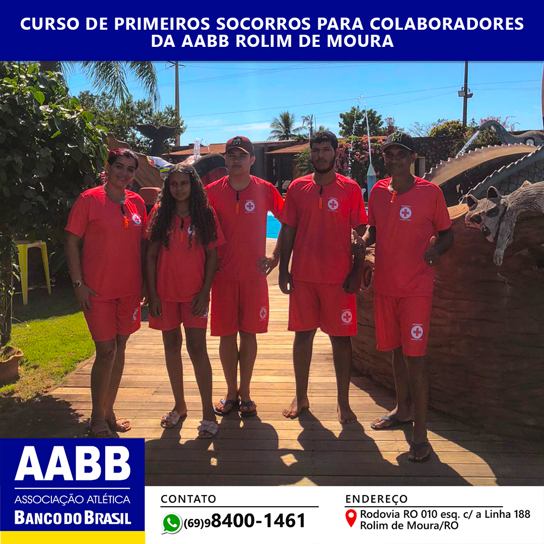 A AABB de Rolim de Moura agora conta com uma equipe qualificada em Primeiros Socorros. A AABB de Rolim de Moura agora conta com uma equipe qualificada em Primeiros Socorros.
